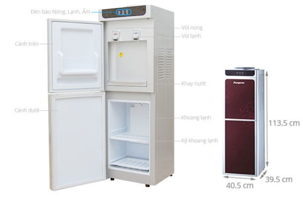 Nhìn cây nước nóng lạnh Kangaroo KG40N tổng quát