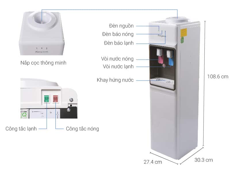 Sơ lược về cây nước nóng lạnh Kangaroo KG 36A3