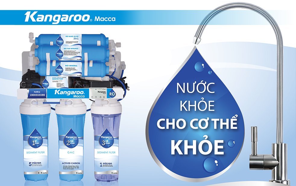 Kangaroo Macca – Dòng máy lọc nước mới nhất được ra mắt