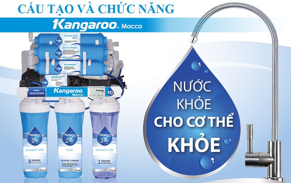 Cấu tạo và chức năng máy lọc nước Kangaroo Macca