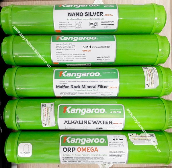 Thông báo thay đổi màu sắc và vị trí lõi lọc Máy lọc nước Kangaroo KG110 Omega