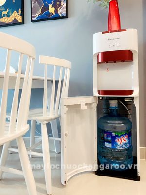 Hình ảnh thực tế cây nước Kangaroo KG39A3 với bình nước đặt dưới