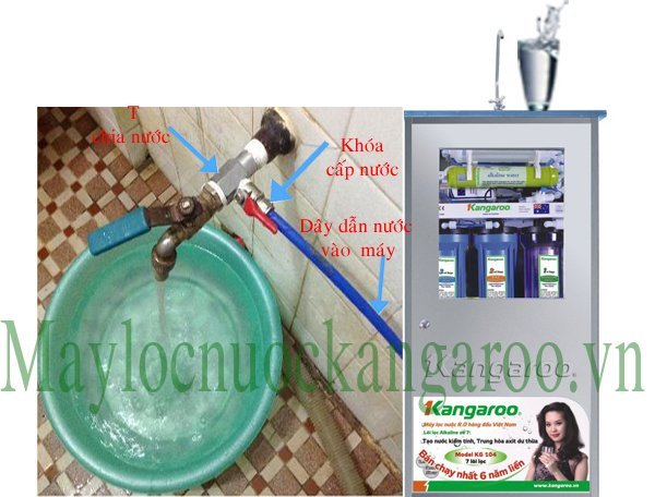 Lắp đặt máy lọc nước Kangaroo với những gia đình không thiết kế đường nước chờ