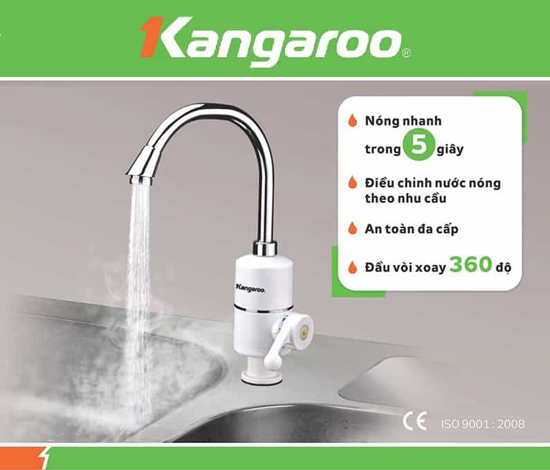 Thông tin Vòi nước nóng trực tiếp Kangaroo KG239