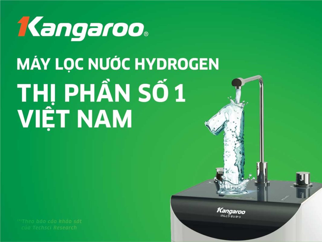 Máy lọc nước Hydrogen Kangaroo giữ thị phần số 1 Việt Nam 5 năm liên tiếp