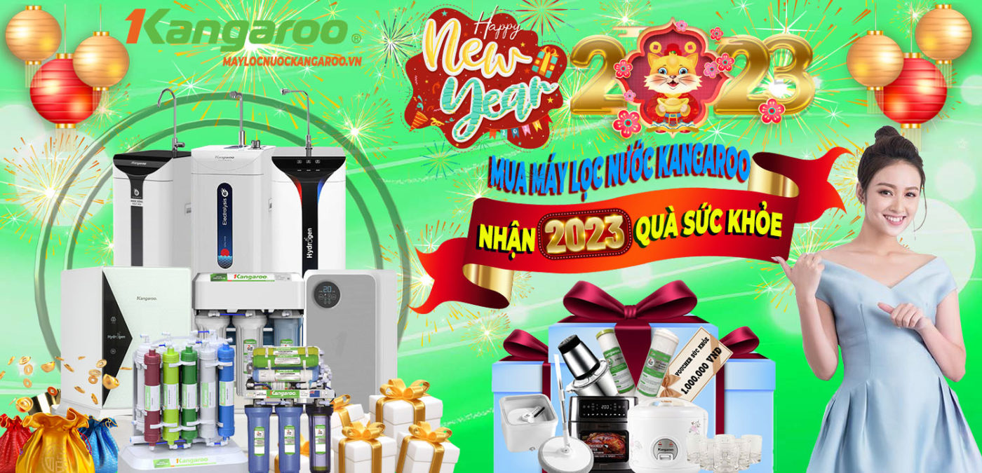 Chào năm mới 2023 - Mua Máy lọc nước Kangaroo Nhận 2023 QUÀ Sức khỏe