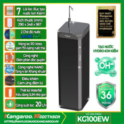 Máy lọc nước Kangaroo Hydrogen Ion kiềm tích hợp lạnh Waterfall KG100EW