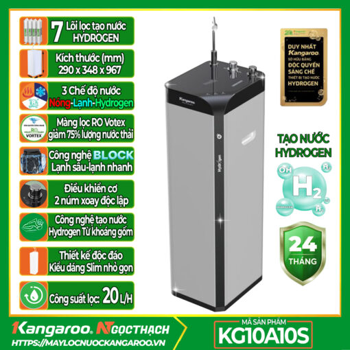 Máy lọc nước Kangaroo Hydrogen nóng lạnh KG10A10S