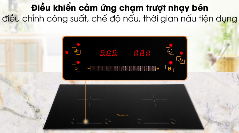 Bếp điện từ đôi Kangaroo KG865i Thái Lan - Điều khiển cảm ứng