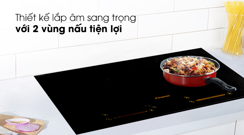 Bếp điện từ đôi Kangaroo KG859i Thái Lan - Thiết kế lắp âm sang trọng hiện đại