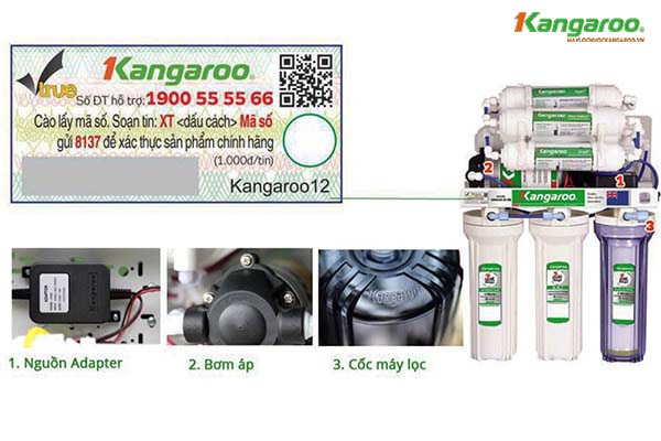 Kiểm tra máy lọc nước Kangaroo chính hãng qua tem điện tử SMS