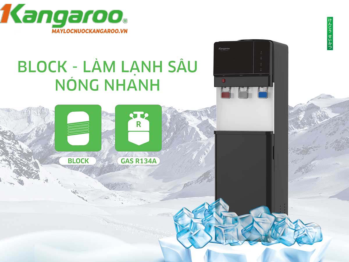 Cây nước nóng lạnh Kangaroo KG64A3 - Công nghệ Block – Nóng nhanh, lạnh sâu