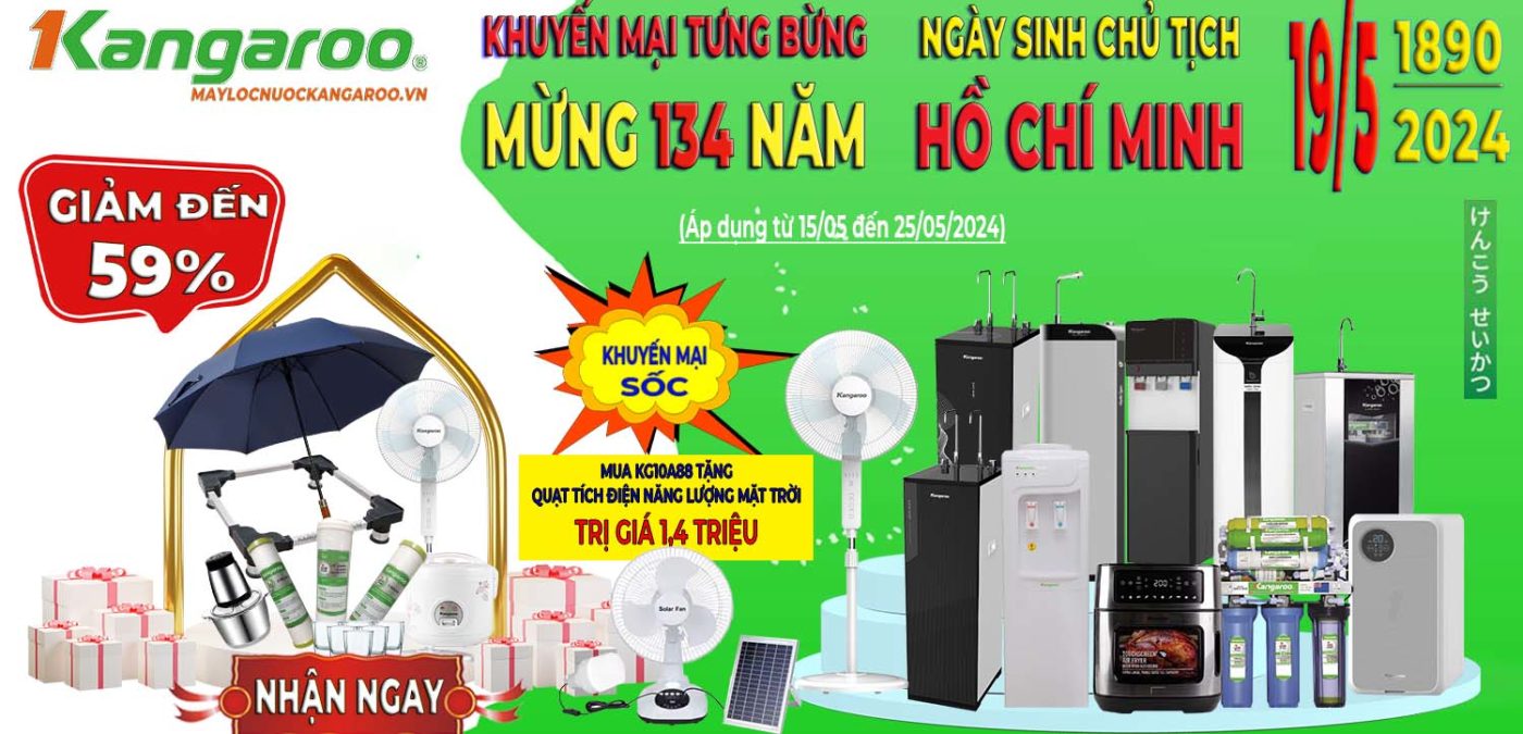 Kangaroo Khuyến Mại Tưng Bừng Mừng Ngày Sinh Nhật Bác 19/5