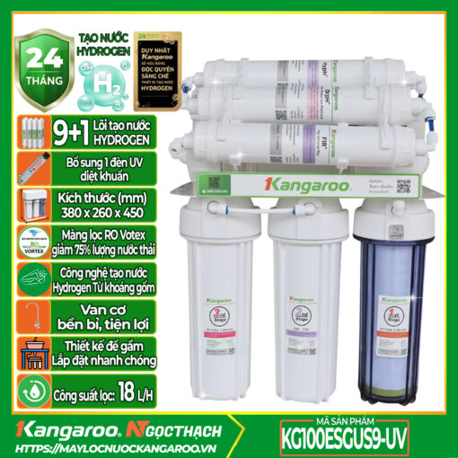 Máy lọc nước Kangaroo Hydrogen KG100ESGUS9 - Đèn UV