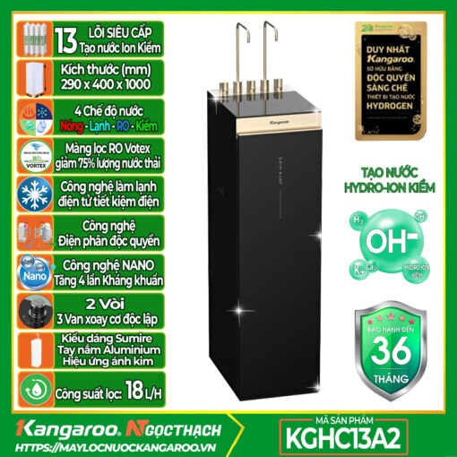 Máy lọc nước Kangaroo Sumire Hydrogen ion kiềm nóng lạnh KGHC13A2