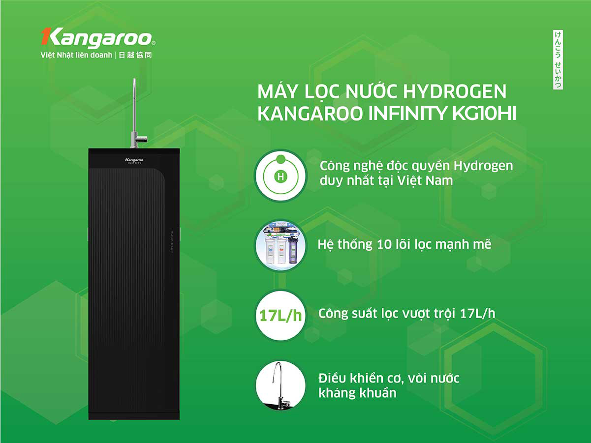 Máy lọc nước Kangaroo Hydrogen Infinity KG10HI 12 maylocnuockangaroo.vn TONG QUAN HYDROGEN CO TU KG10HI