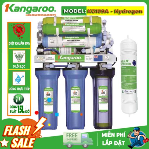 Máy lọc nước Kangarooo KG109A - 9 lõi lọc - Hydrogen