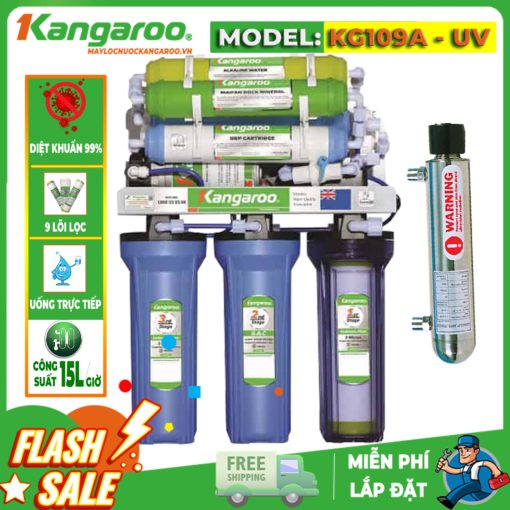 Máy lọc nước Kangarooo KG109A - 9 lõi lọc - Đèn UV