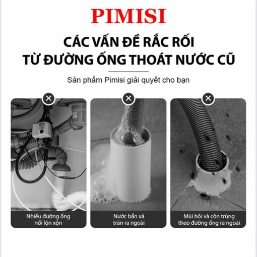 Bộ Đầu Nối Ống Thoát Nước Pimisi PDT-501 Ngăn Mùi | Chính Hãng - Hình ảnh 4