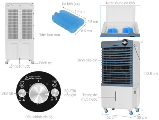 Quạt điều hòa Kangaroo KG50F103 130W - Hình ảnh 2