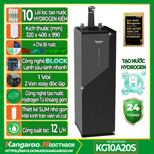 Máy lọc nước Kangaroo Messi Hydrogen nóng lạnh KG10A20S