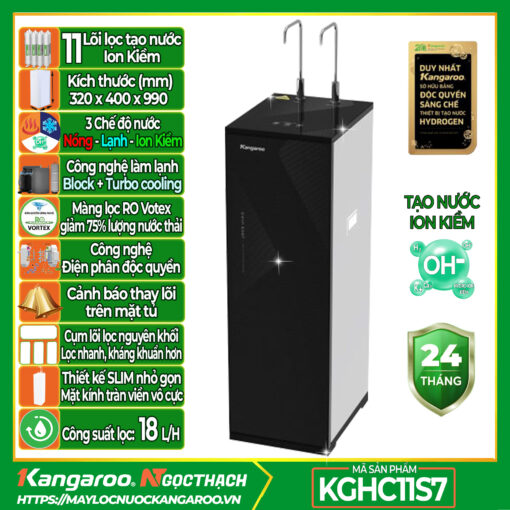 Máy lọc nước Kangaroo Hydrogen ion kiềm nóng lạnh KGHC11S7