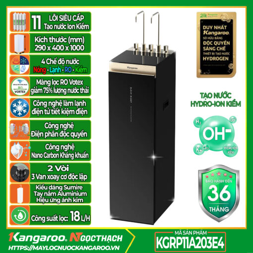 Máy lọc nước Kangaroo Sumire Hydrogen ion kiềm nóng lạnh KGRP11A203E4