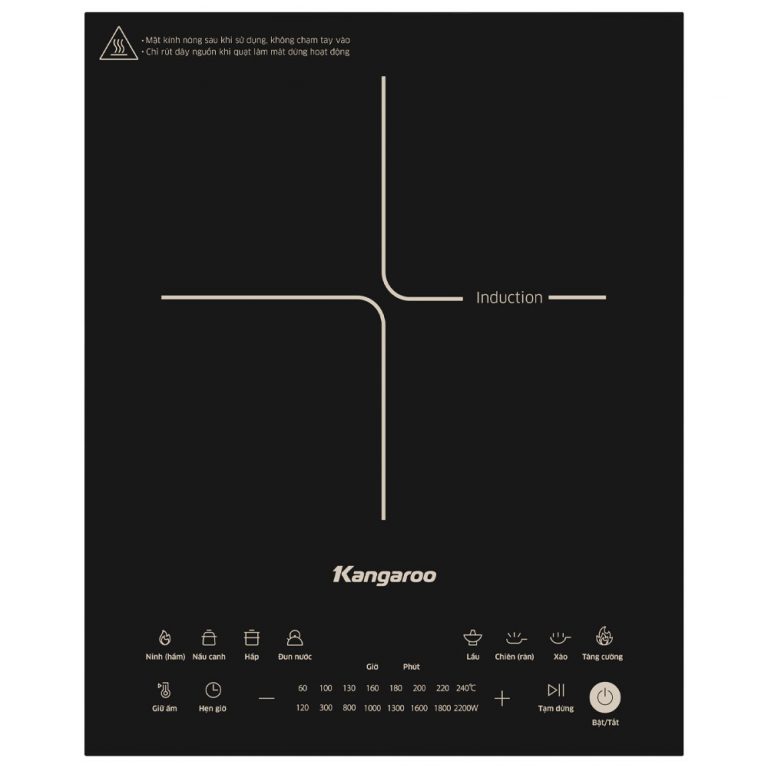 Bếp điện từ đơn Kangaroo KGIC22S2, 2200W, 8 chế độ nấu 1 Bếp điện từ đơn Kangaroo KGIC22S2, 2200W, 8 chế độ nấu