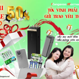 maylocnuockangaroo.vn khuyen mai 20 10 ton vinh phai dep gui trao yeu thuong cung kangaroo ngoc thach