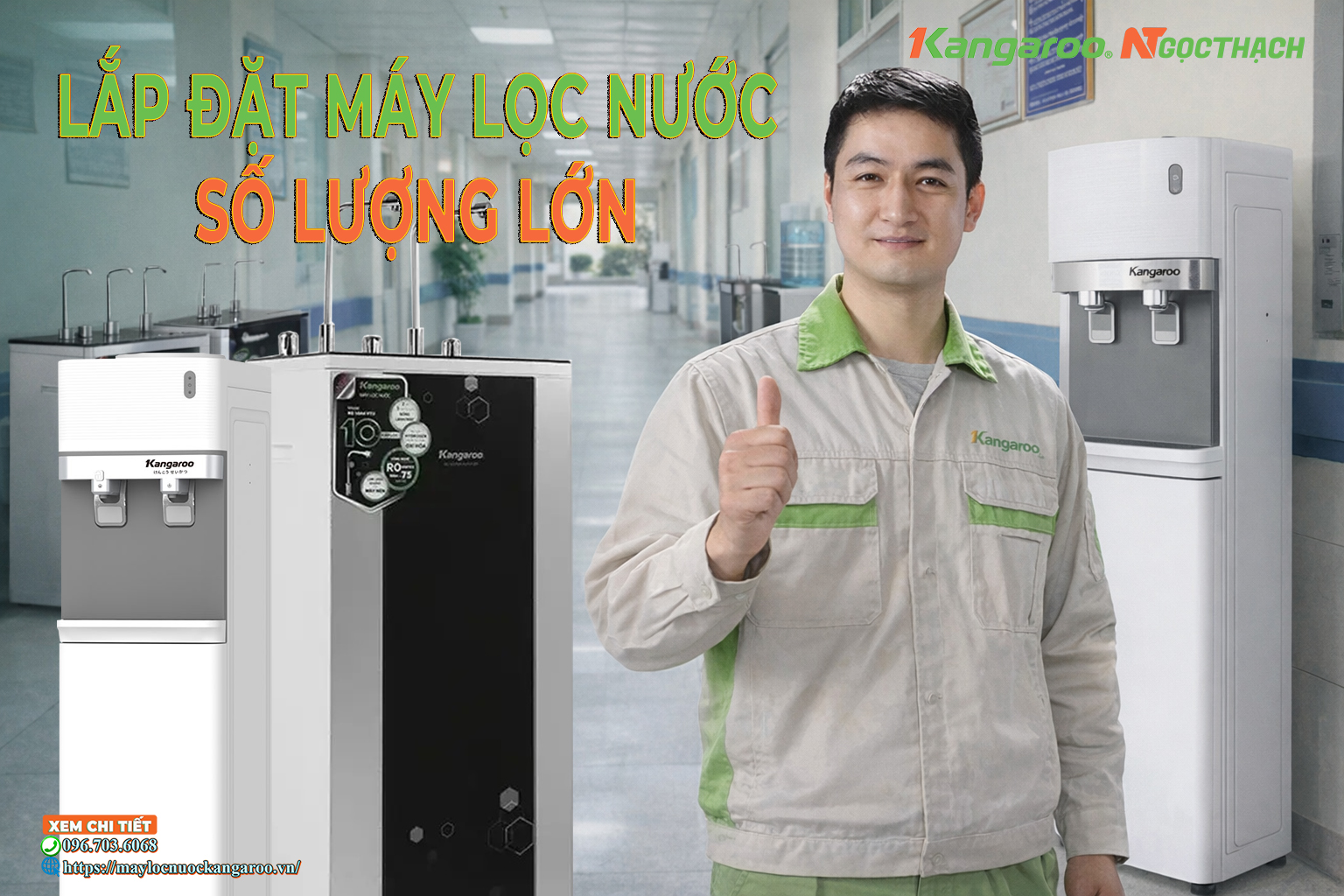 Lắp đặt máy lọc nước Kangaroo số lượng lớn – Dấu ấn uy tín Kangaroo Ngọc Thạch 8 maylocnuockangaroo.vn lap dat may loc nuoc kangaroo so luong lon dau an uy tin kangaroo ngoc thach