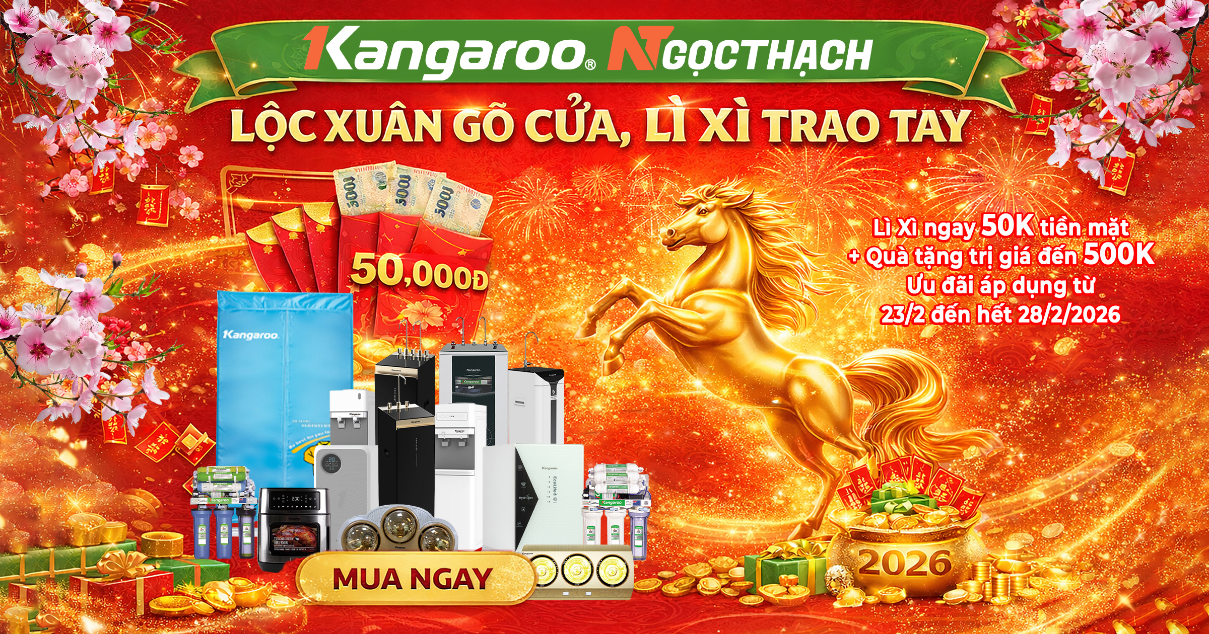 Xuân Rộn Ràng – LÌ XÌ Ngập Tràn, Sức Khỏe Vẹn Toàn 4 maylocnuockangaroo.vn kangaroo ngoc thach loc xuan go cua li xi trao tay