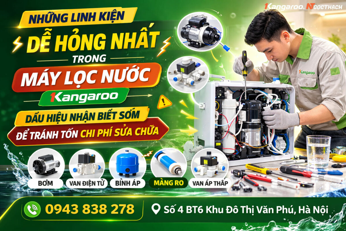 Những linh kiện dễ hỏng nhất trong máy lọc nước – Dấu hiệu nhận biết 3 maylocnuockangaroo.vn nhung linh kien de hong nhat trong may loc nuoc dau hieu nhan biet