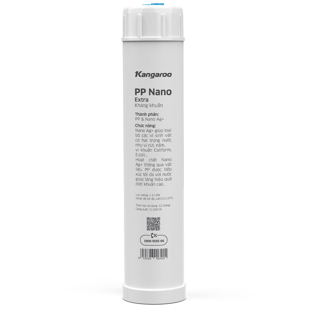 Lõi lọc nước Kangaroo PP Nano Extra kháng khuẩn 1 Lõi lọc nước Kangaroo PP Nano Extra kháng khuẩn