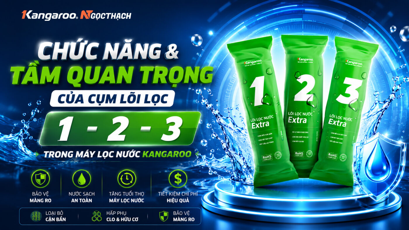 Chức Năng Và Tầm Quan Trọng Của Cụm Lõi Lọc 1 2 3 Trong Máy Lọc Nước Kangaroo 3 maylocnuockangaroo.vn chuc nang va tam quan trong cua cum loi loc 1 2 3 trong may loc nuoc kangaroo