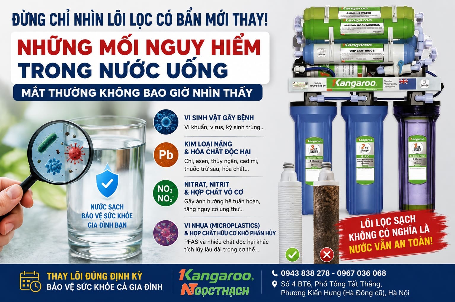 Đừng Chỉ Nhìn Lõi Lọc Có Bẩn Mới Thay – Điều Nguy Hiểm Thực Sự Lại Nằm Ở Những Thứ Mắt Thường Không Thấy 10 maylocnuockangaroo vn dung chi nhin loi loc co ban moi thay dieu nguy hiem thuc su lai nam o nhung thu mat thuong khong thay