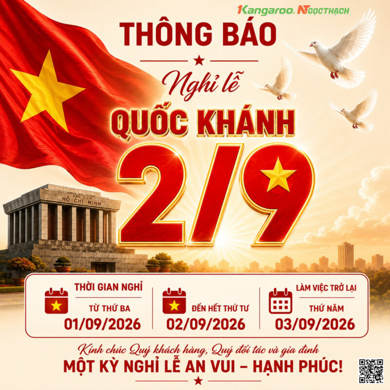 Thông Báo Nghỉ Lễ Quốc Khánh 2/9/2026 – Kangaroo Ngọc Thạch 3 maylocnuockangaroo vn thong bao nghi le quoc khanh