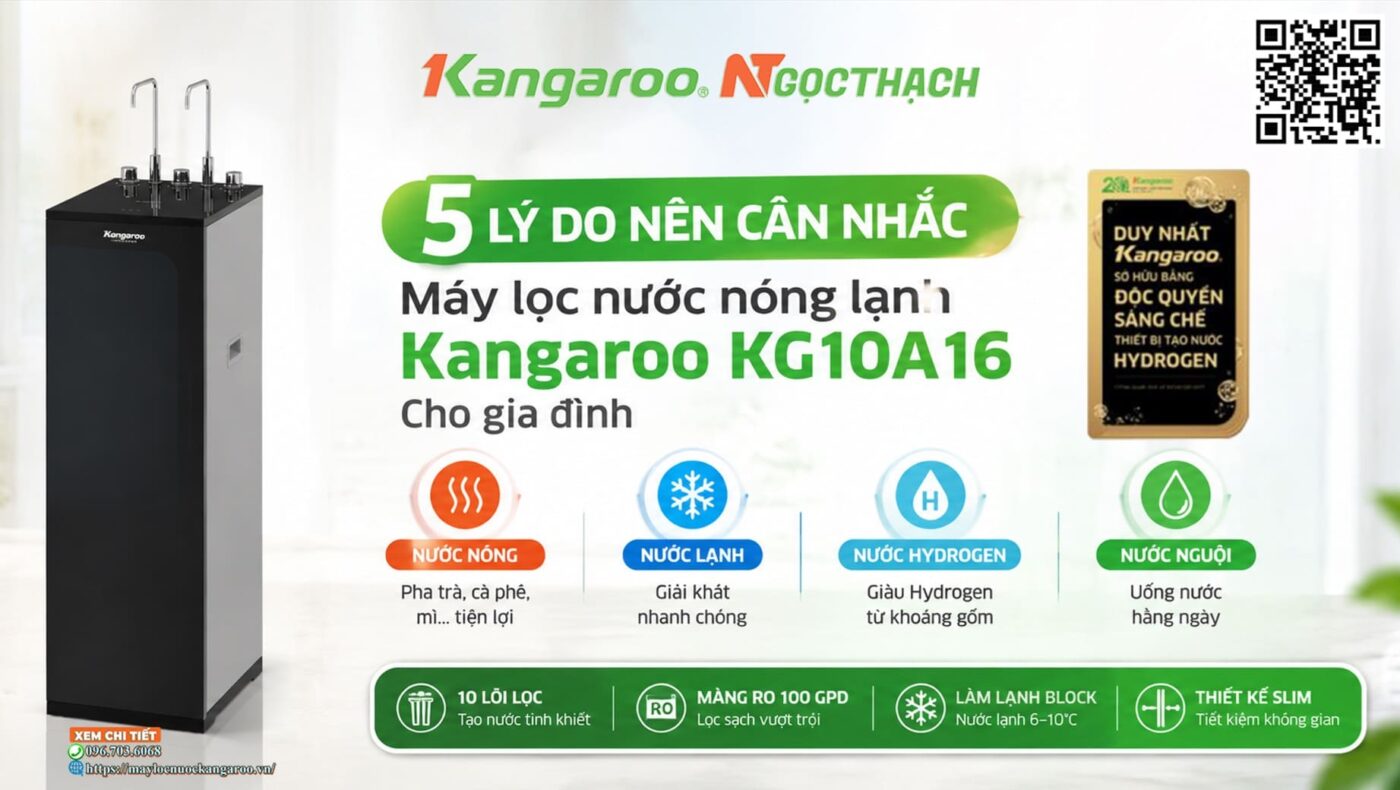 5 lý do nên cân nhắc Máy lọc nước nóng lạnh Kangaroo KG10A16 cho gia đình 3 maylocnuockangaroo vn 5 ly do nen can nhac may loc nuoc nong lanh kangaroo kg10a16 cho gia dinh