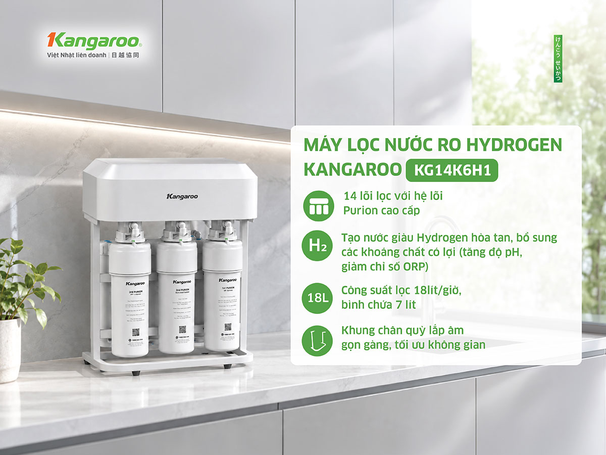 Máy lọc nước Kangaroo Hydrogen KG14K6H1 8 maylocnuockangaroo vn May loc nuoc kangaroo kg14k6h1 4